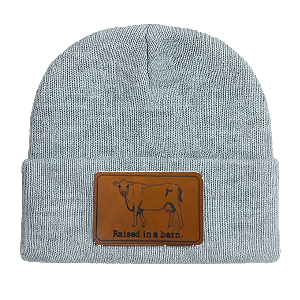 Raised in a Barn Cow Kids Beanie