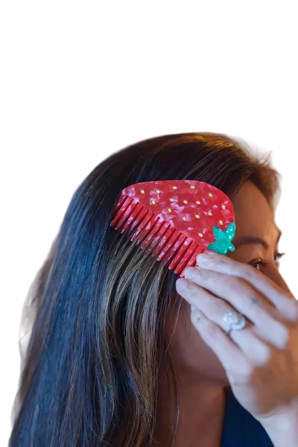 Wide-Tooth Mini Hair Comb Seashells