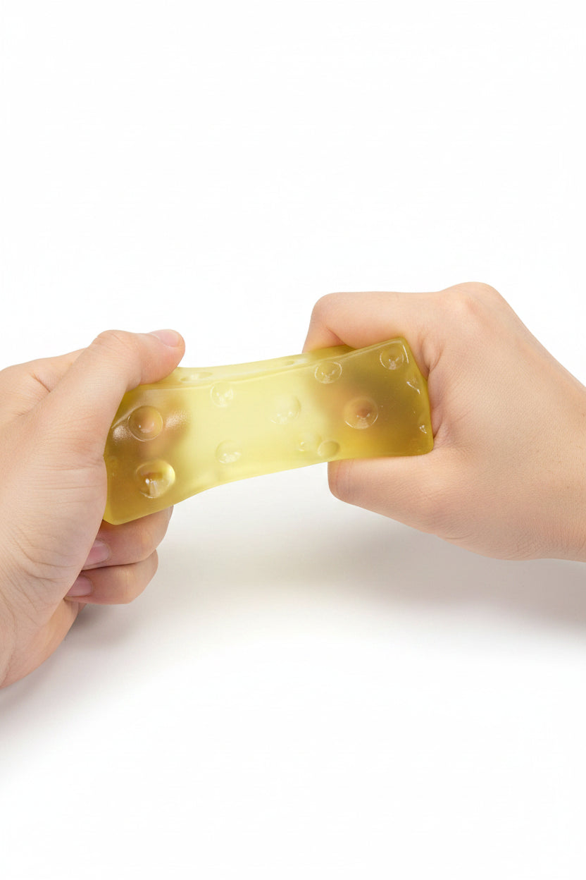 Cheese Cube Thick Maltose Clear Filled Squishy Toy