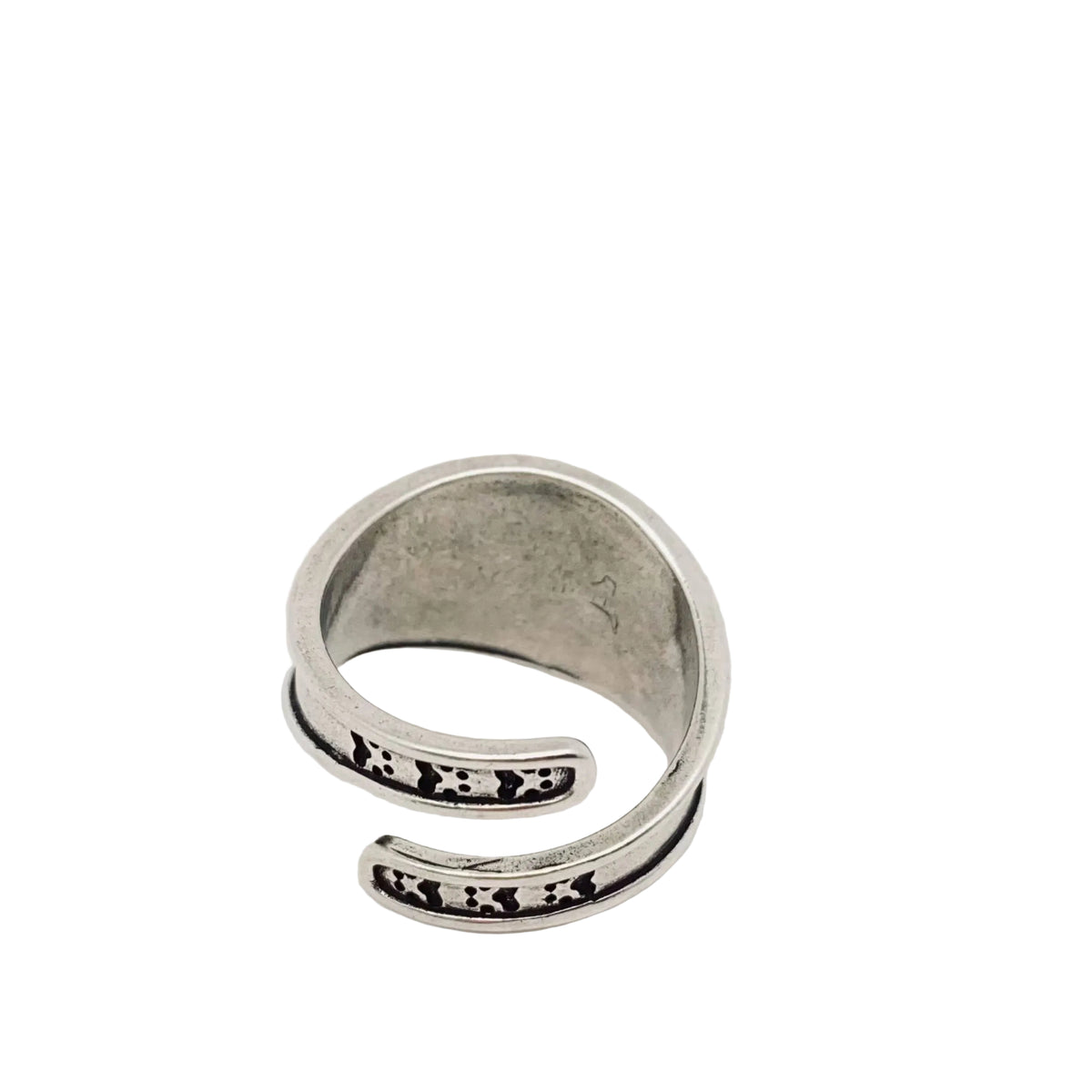 Silver-plated Star Cat Ring