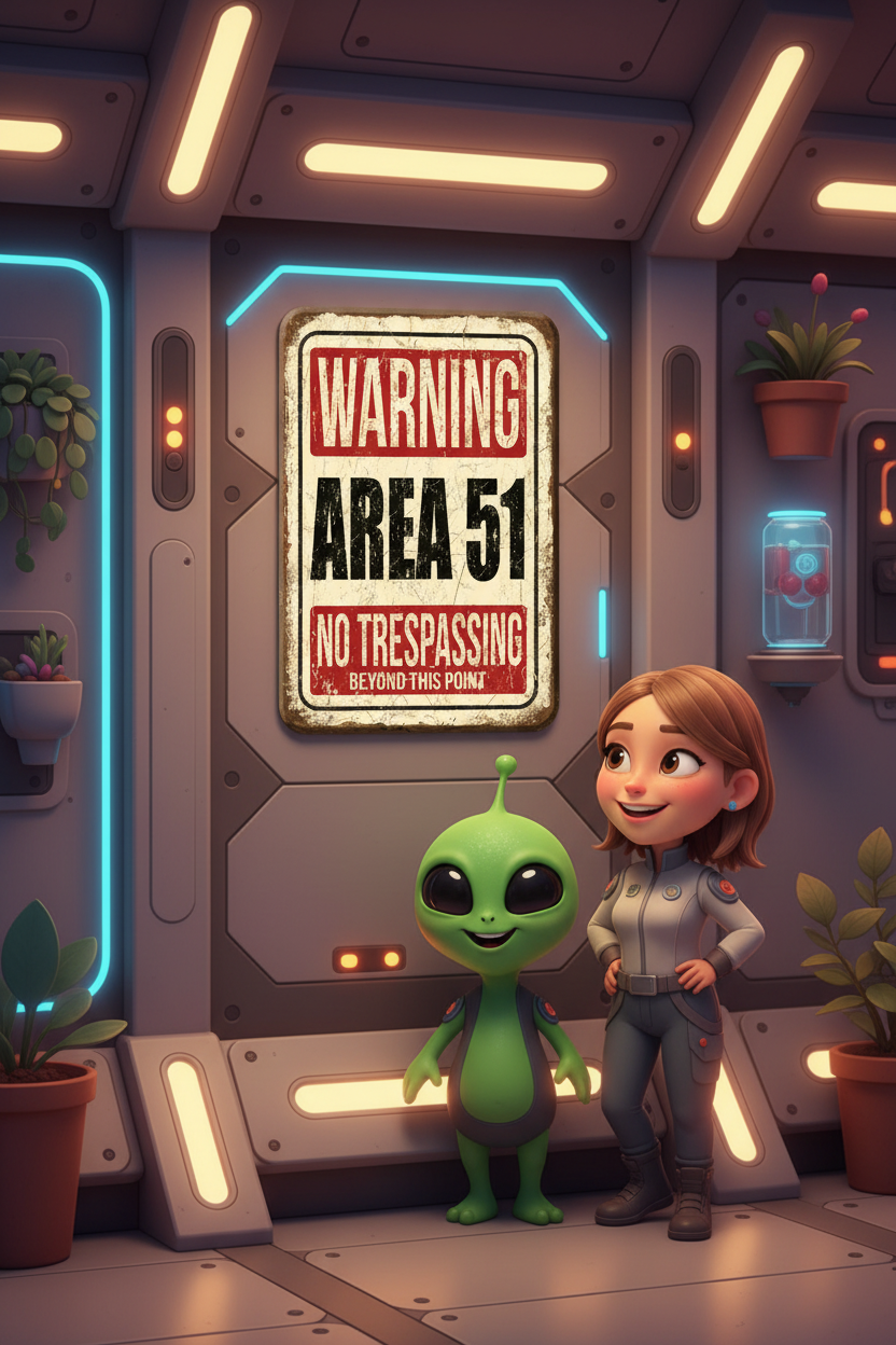 Area 51 Tin Sign