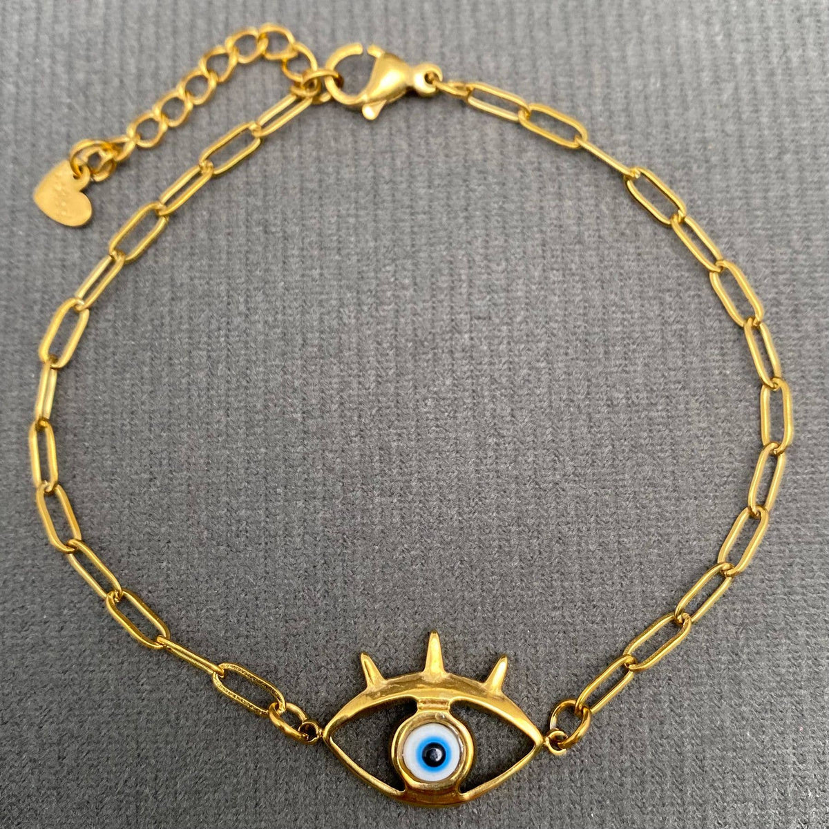 18K Gold-Plated Evil Eye Bracelet