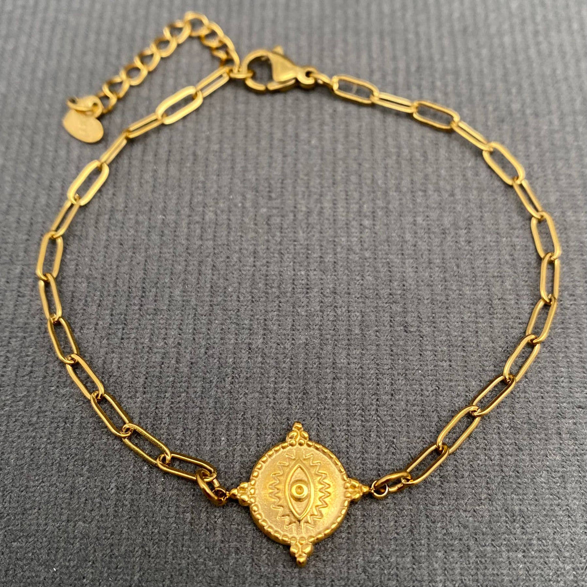 18K Gold-Plated Evil Eye Bracelet