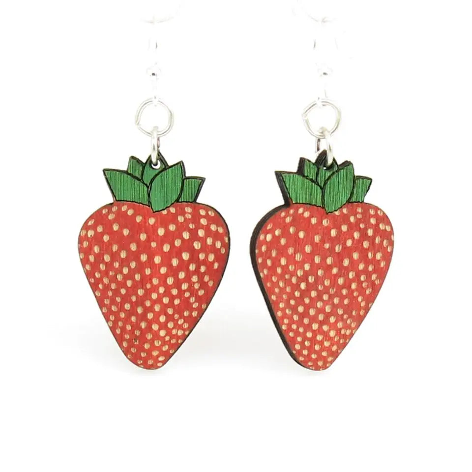 Strawberry Wooden Earrings