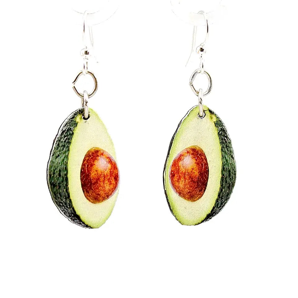 Avocado Wooden Earrings