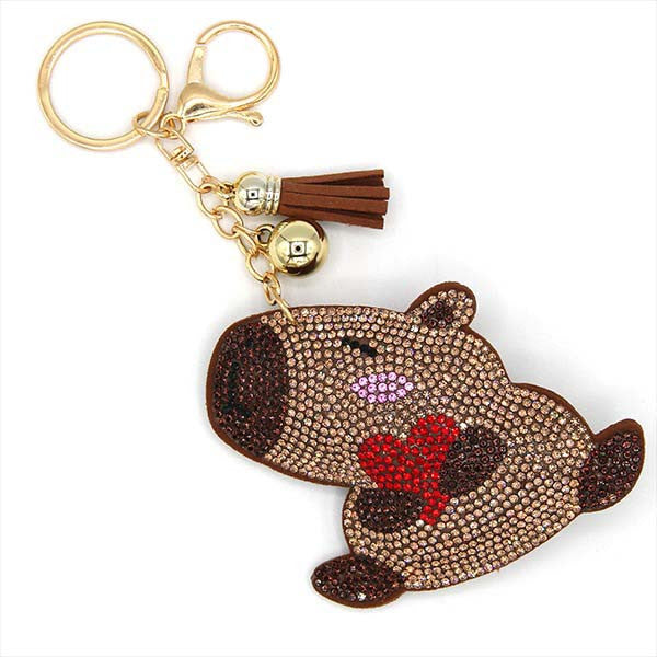 Sparkly Capybara Backpack Clip