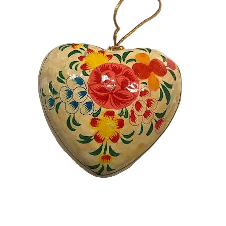 Paper Mache Hanging Hearts