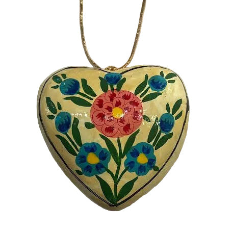 Paper Mache Hanging Hearts