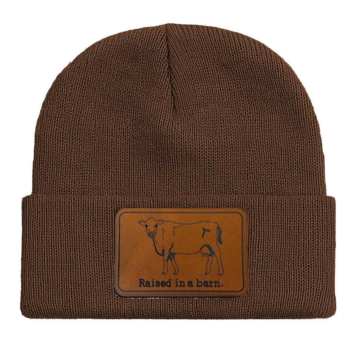 Raised in a Barn Cow Kids Beanie