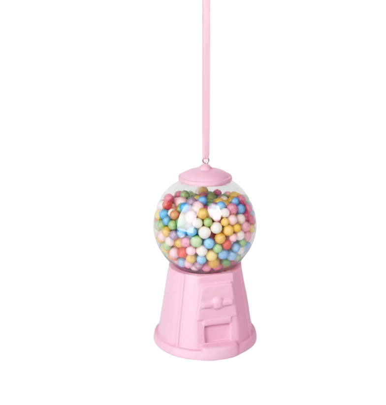 Pink Bubblegum Machine Ornament