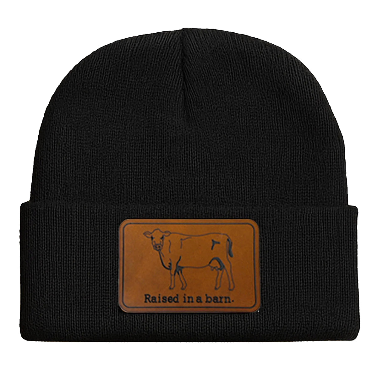 Raised in a Barn Cow Kids Beanie