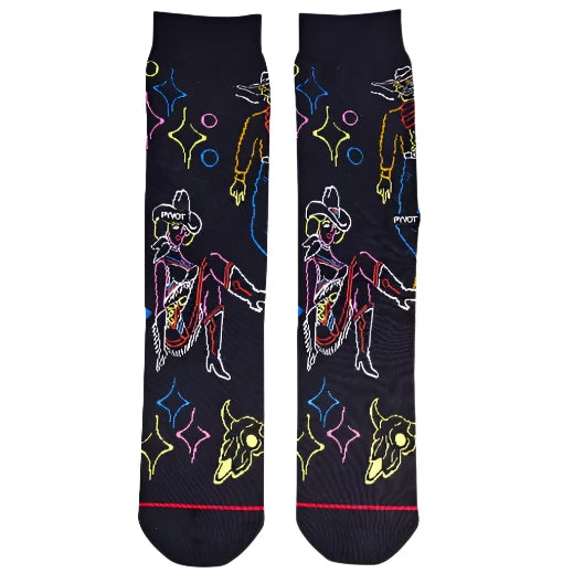Neon Cowboy Socks