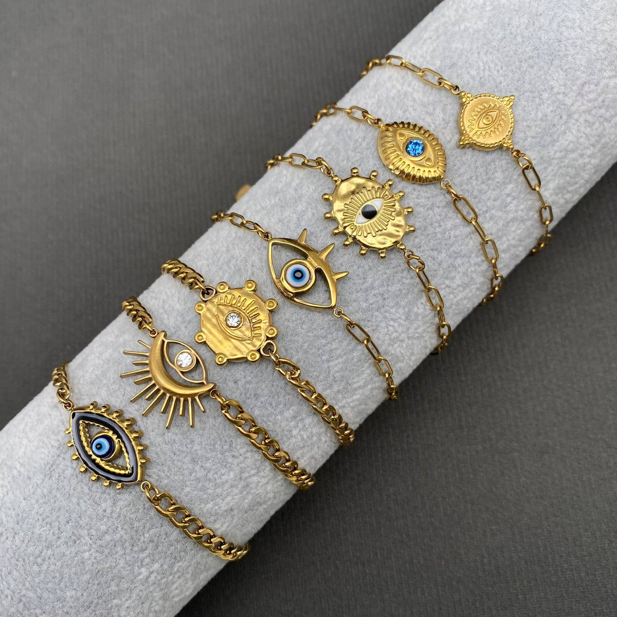18K Gold-Plated Evil Eye Bracelet