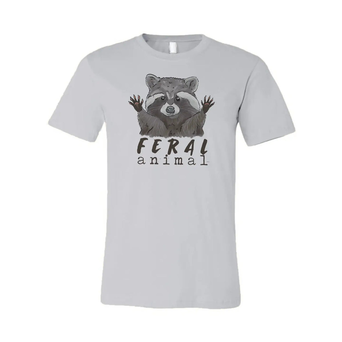 "Feral Animal" Raccoon Grey Tee