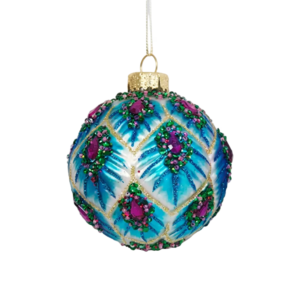 Peacock Glass Ornaments