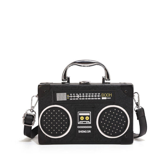 Boombox Radio Shaped Crossbody Bag
