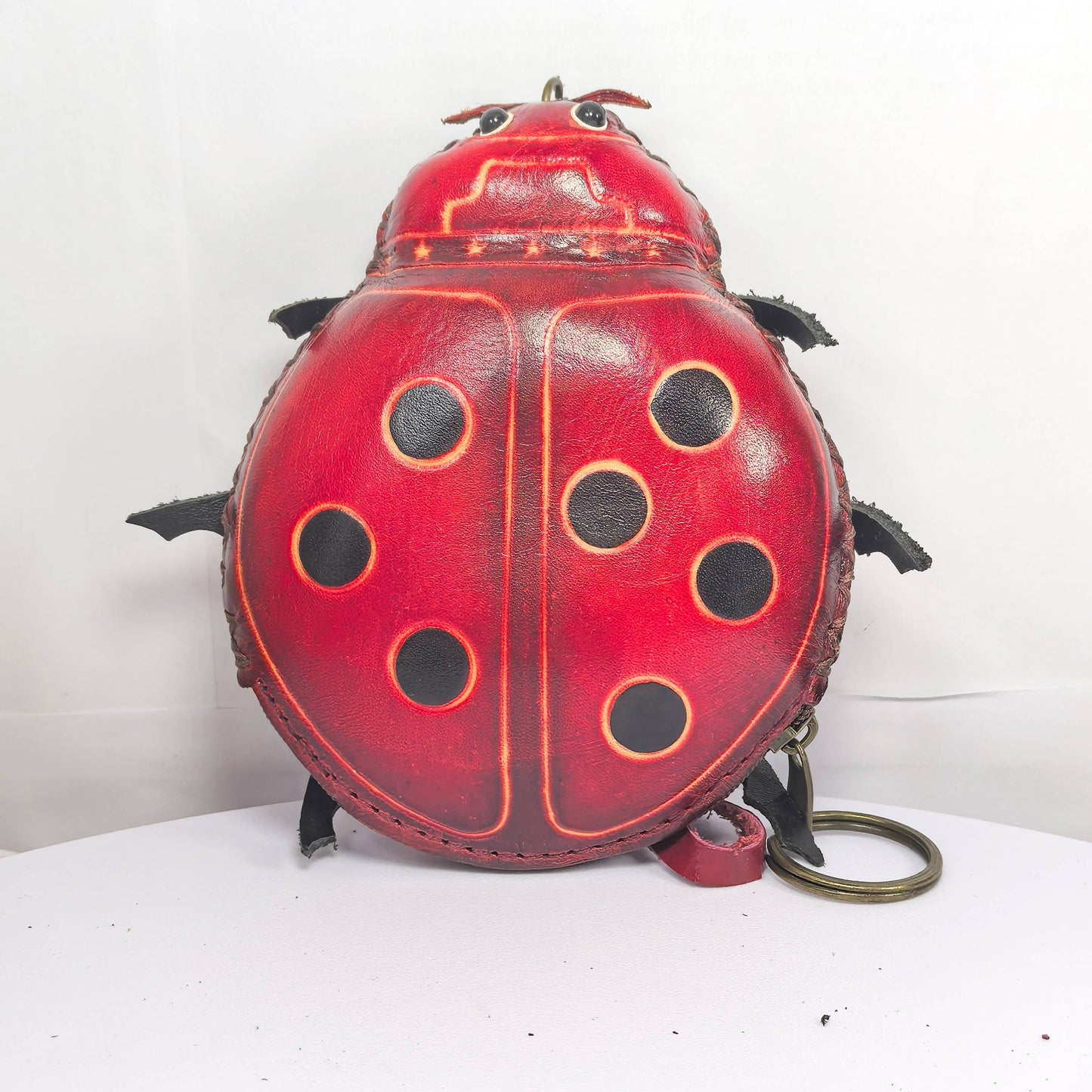 Ladybug Wristlet Leather Coin Purse Wallet
