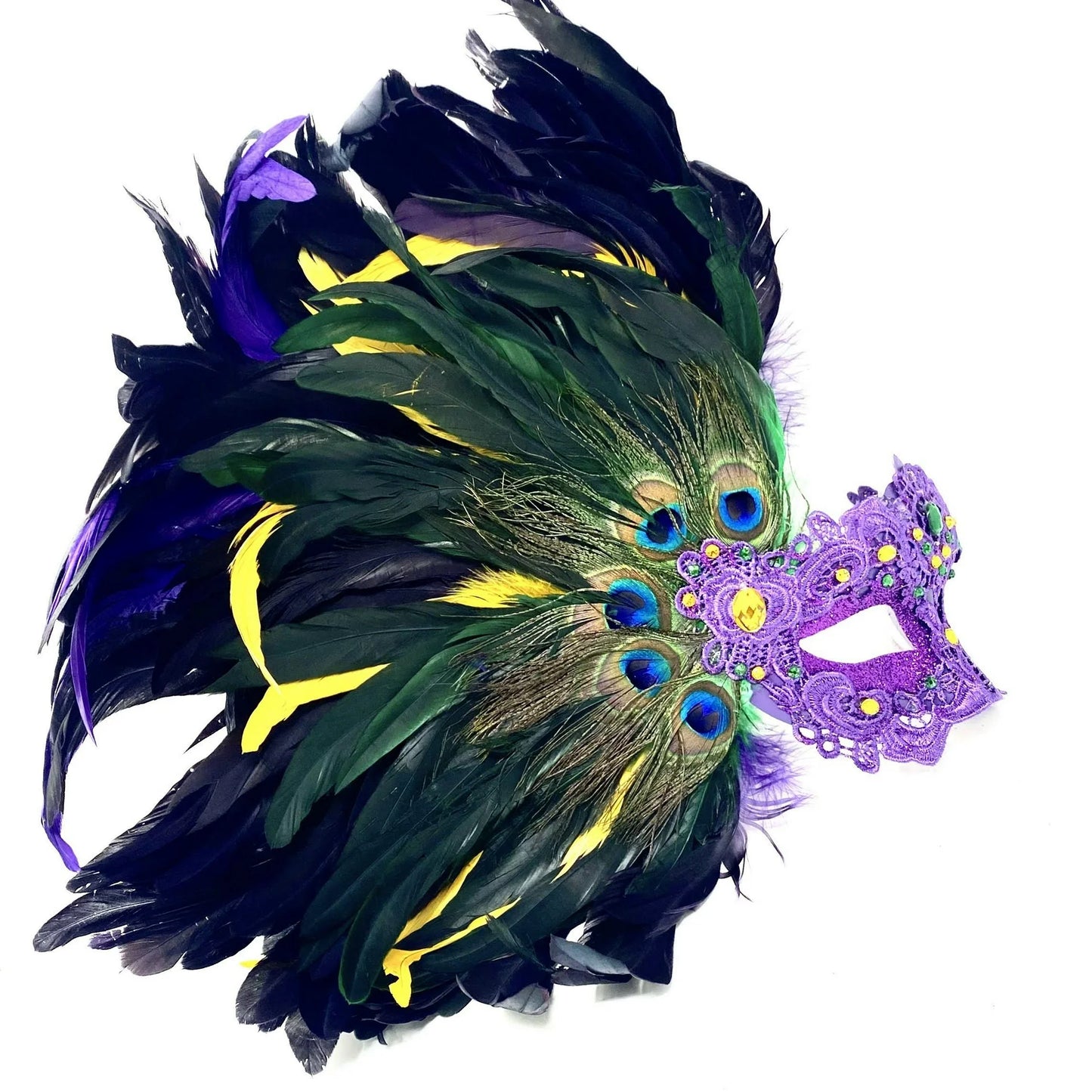 Mardi Gras Carnival Feather Mask