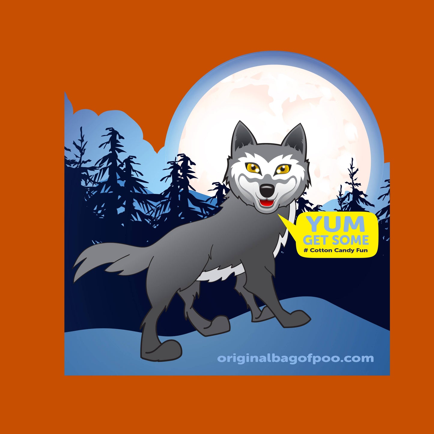 The Original Bag of Poo® (Wolf Cotton Candy Poo)