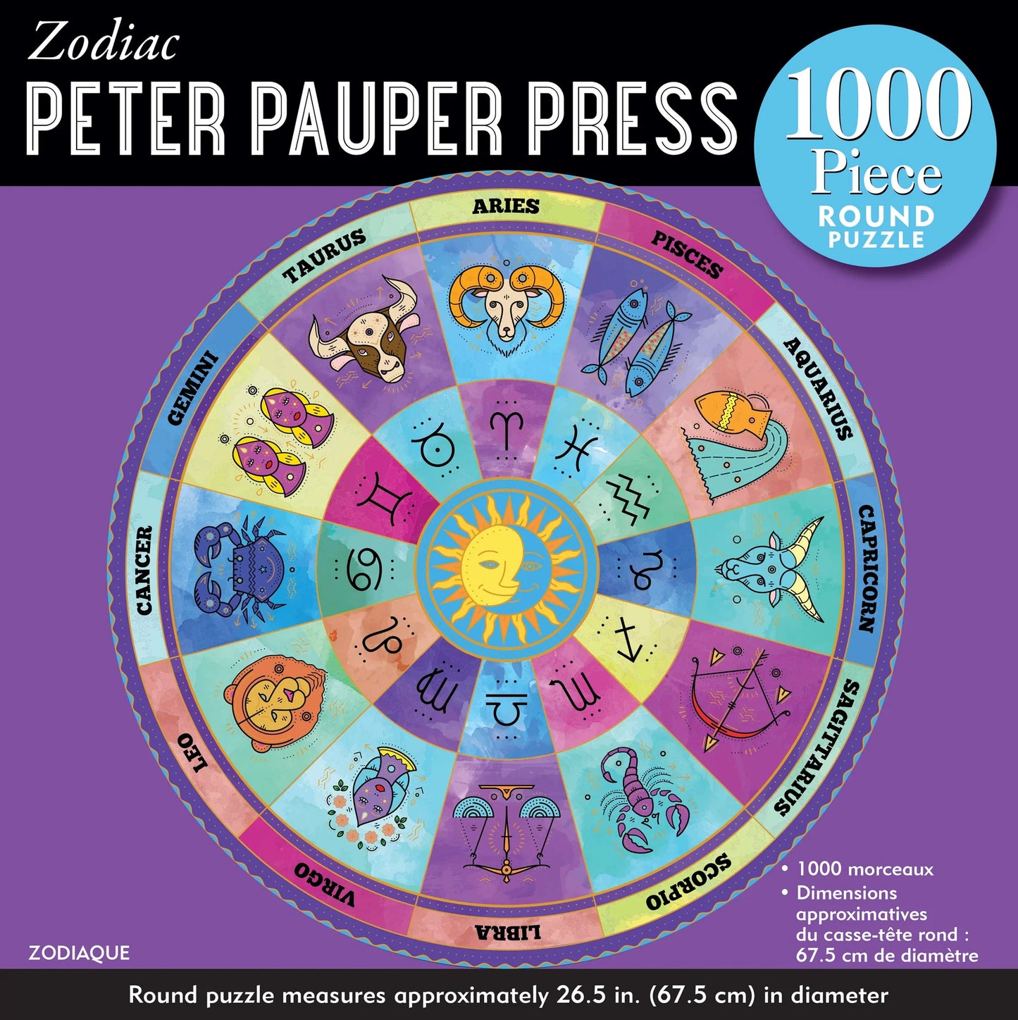 Zodiac 1000 Piece Round Jigsaw Puzzle