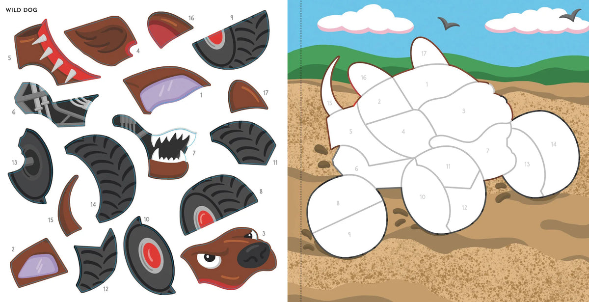 My First Color-by-Sticker Book - Monster Trucks
