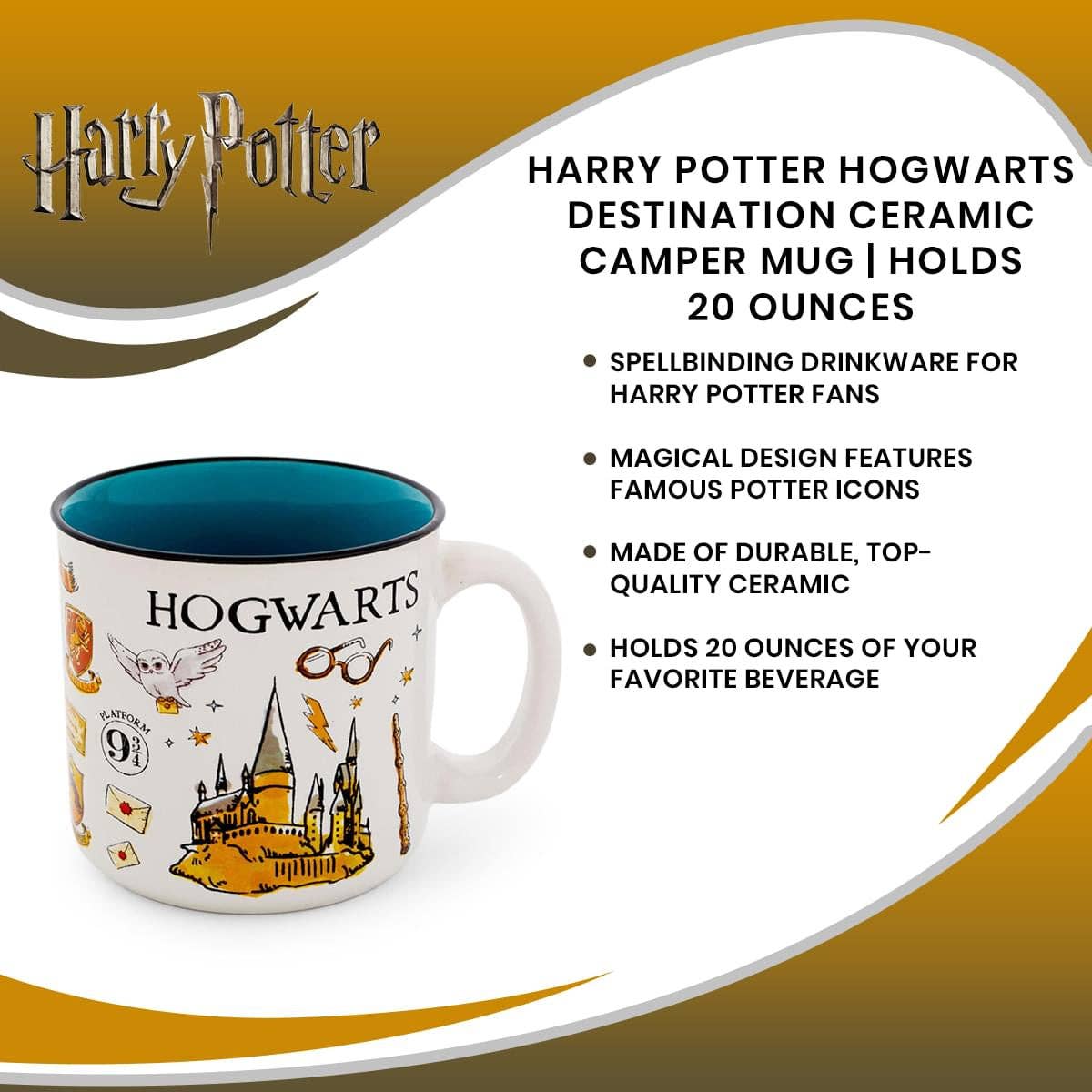 Harry Potter Hogwarts All Over Icons Destination 20oz Mug