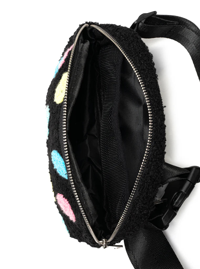 Black Smiley Belt Bag