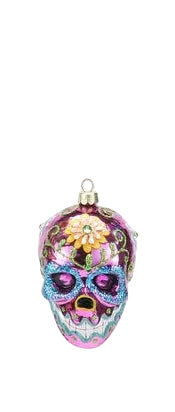 Shiny Sugar Skull Ornament