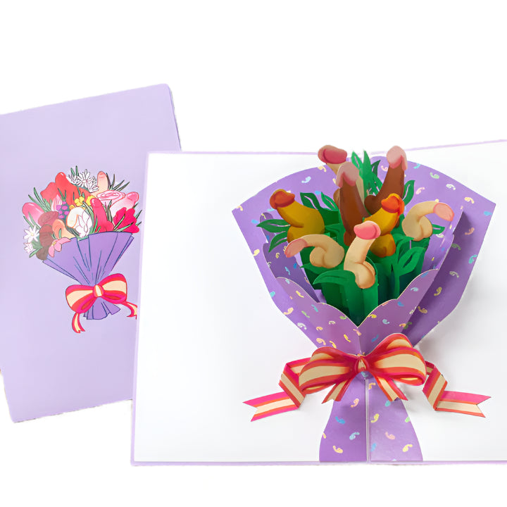 Dick Bouquet Inappropriate 3D Card