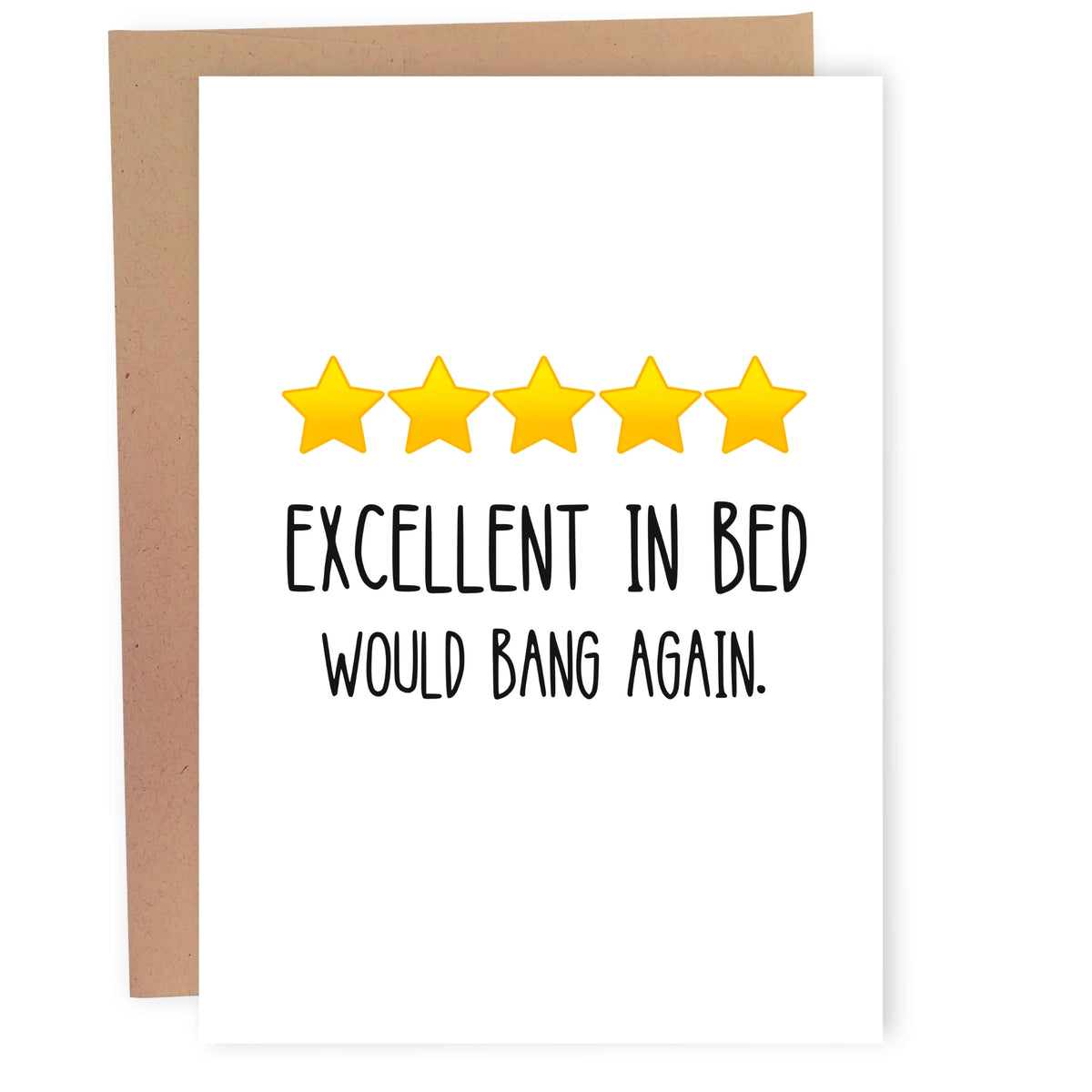 Excellent In Bed Card