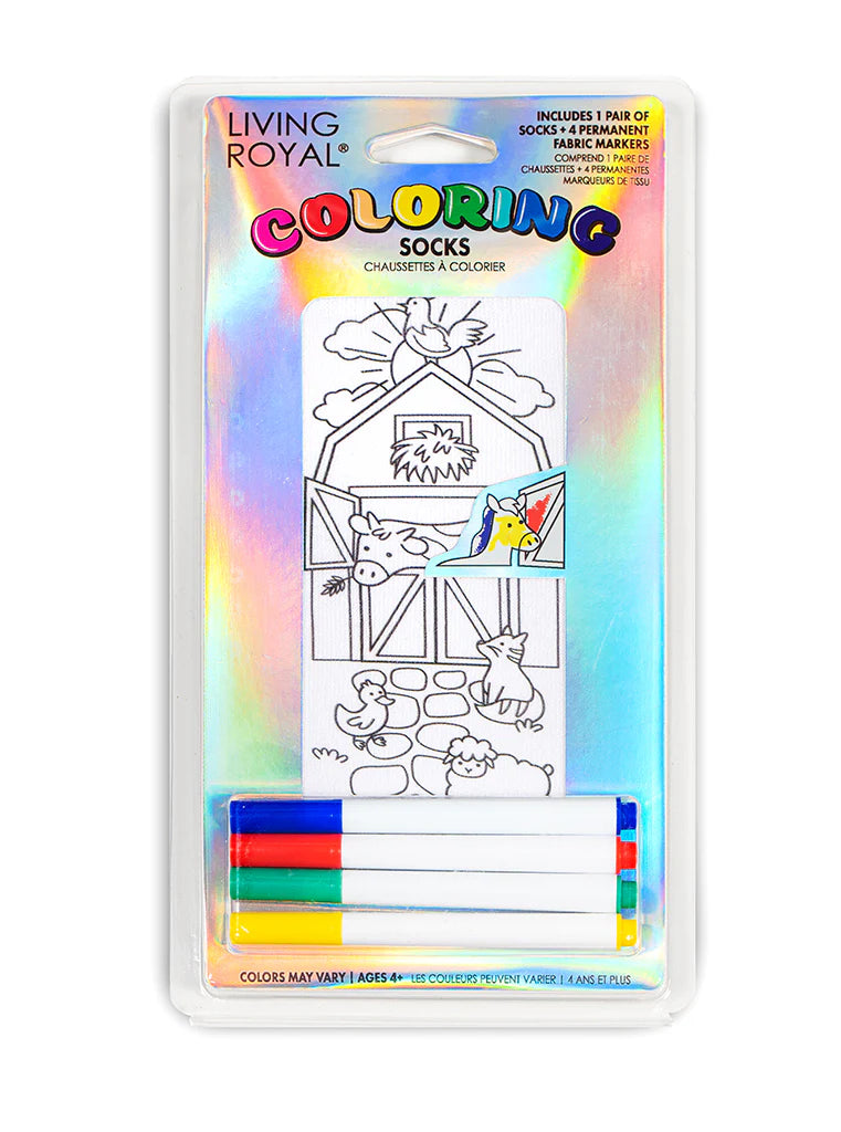 Coloring Socks - Farm