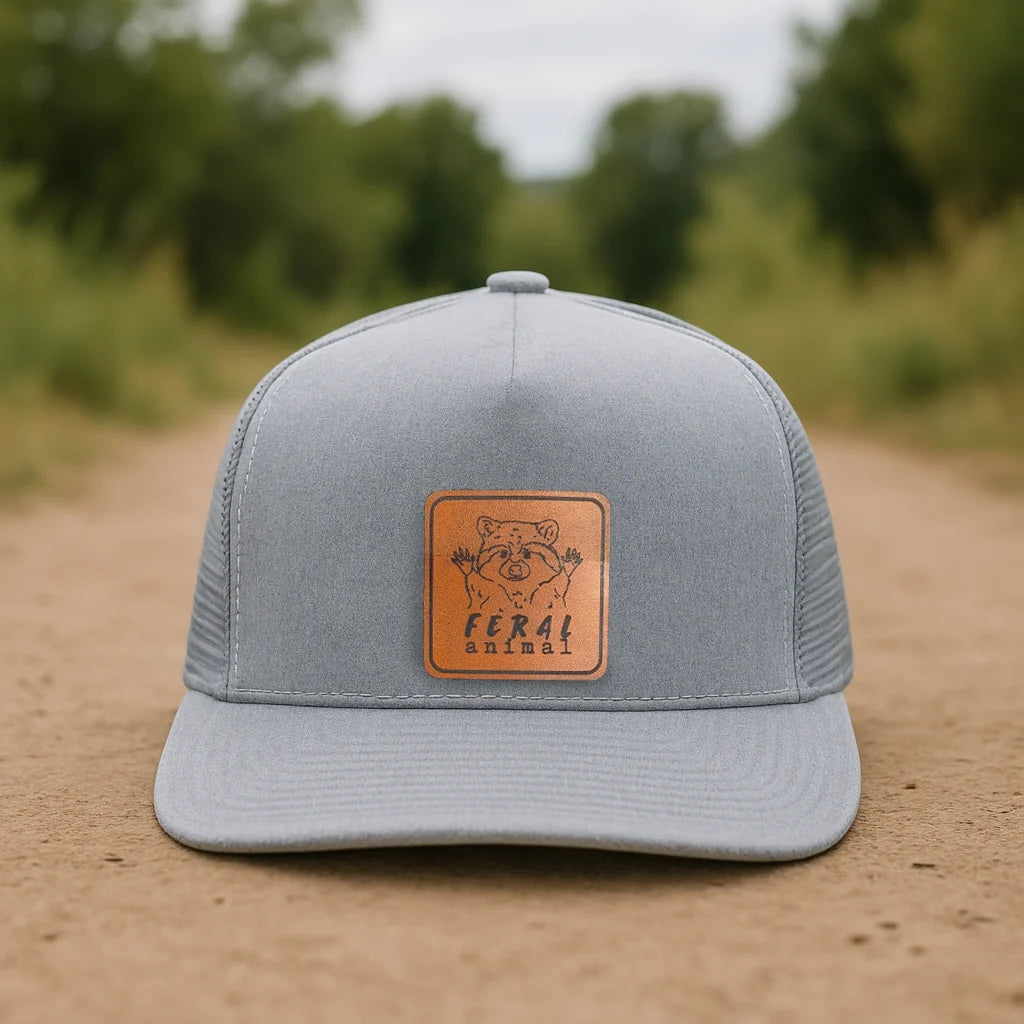 "Feral Animal" Raccoon Trucker Hat For Outdoor Nature Kids