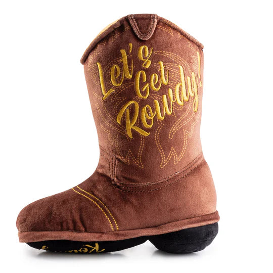 Brown Cowboy Boot Dog Toy