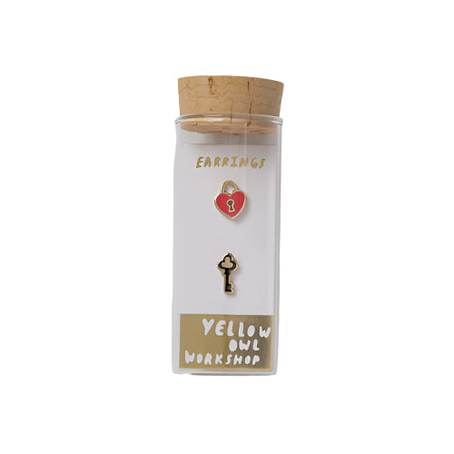 Heart Lock & Key Earrings