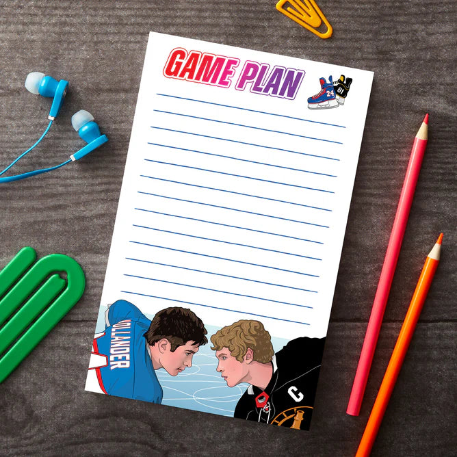 Heated Rivalry Game Plan Notepad