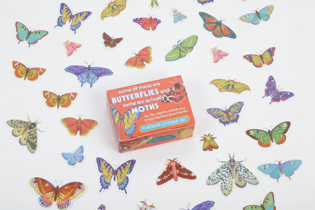 Some Of These Are Butterflies And Some Are Actually Moths Playtime Sticker Set