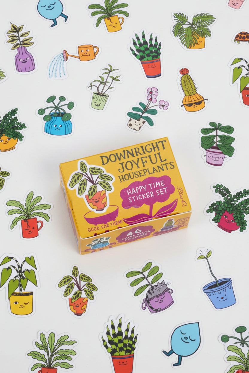 Downright Joyful Houseplants Happy Time Sticker Set