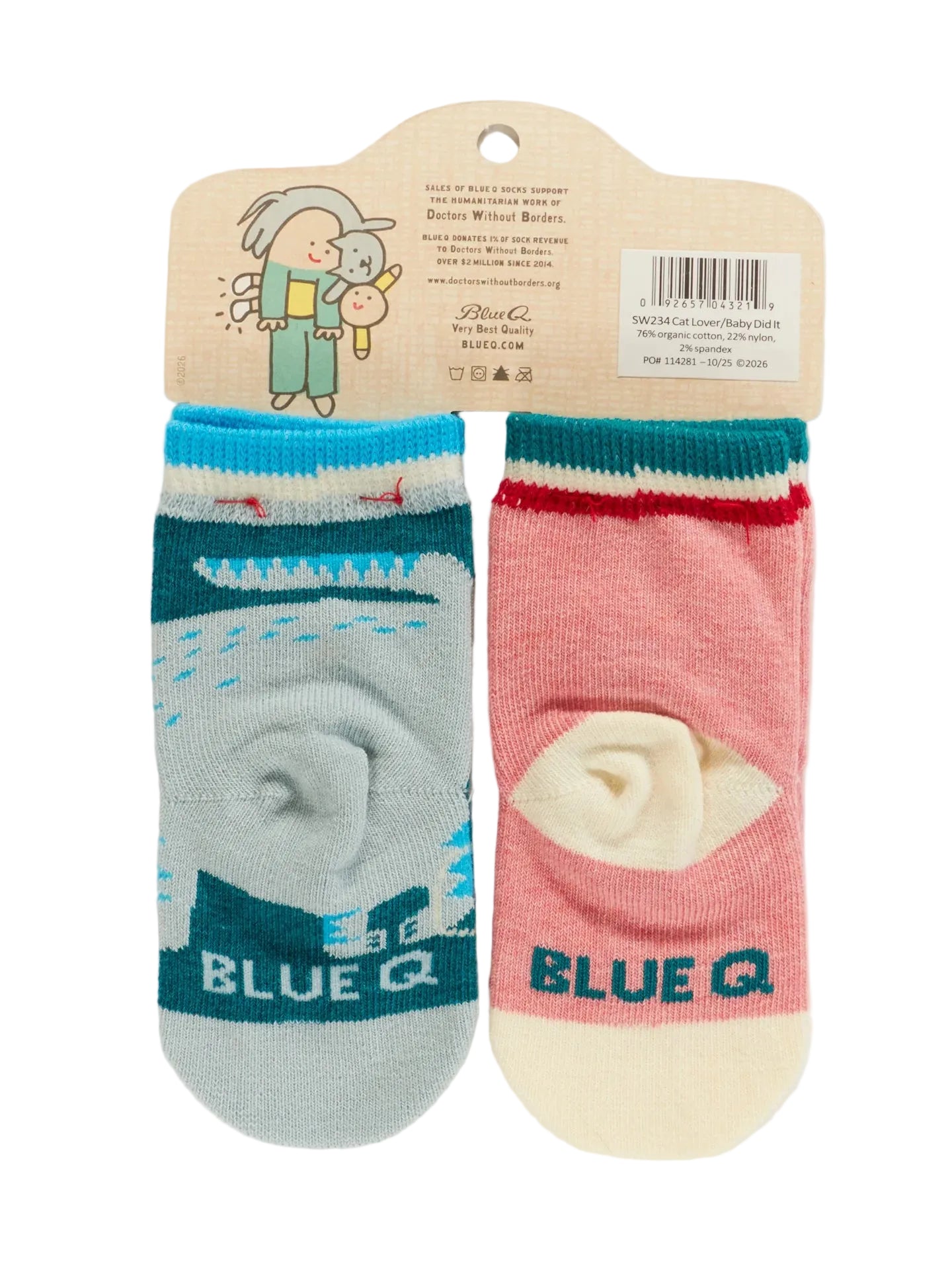 Cat Lover Jr./ The Baby Did It. Baby Socks