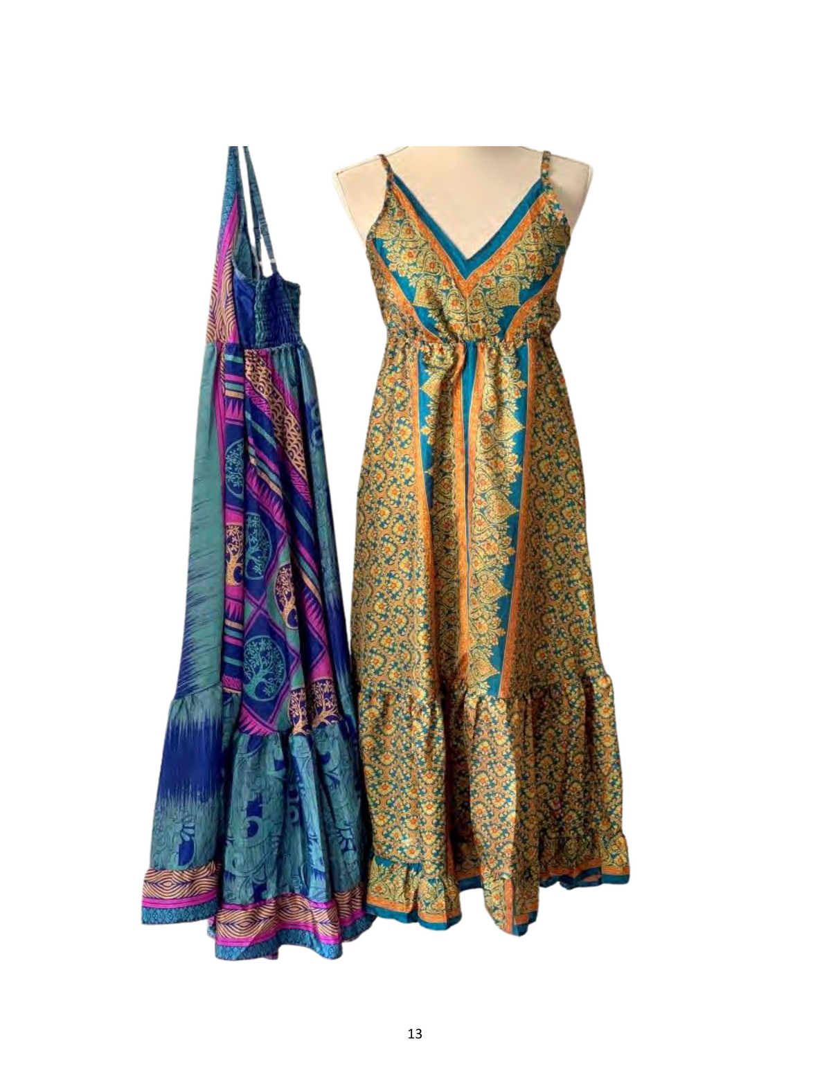 Silk Patchwork Dress