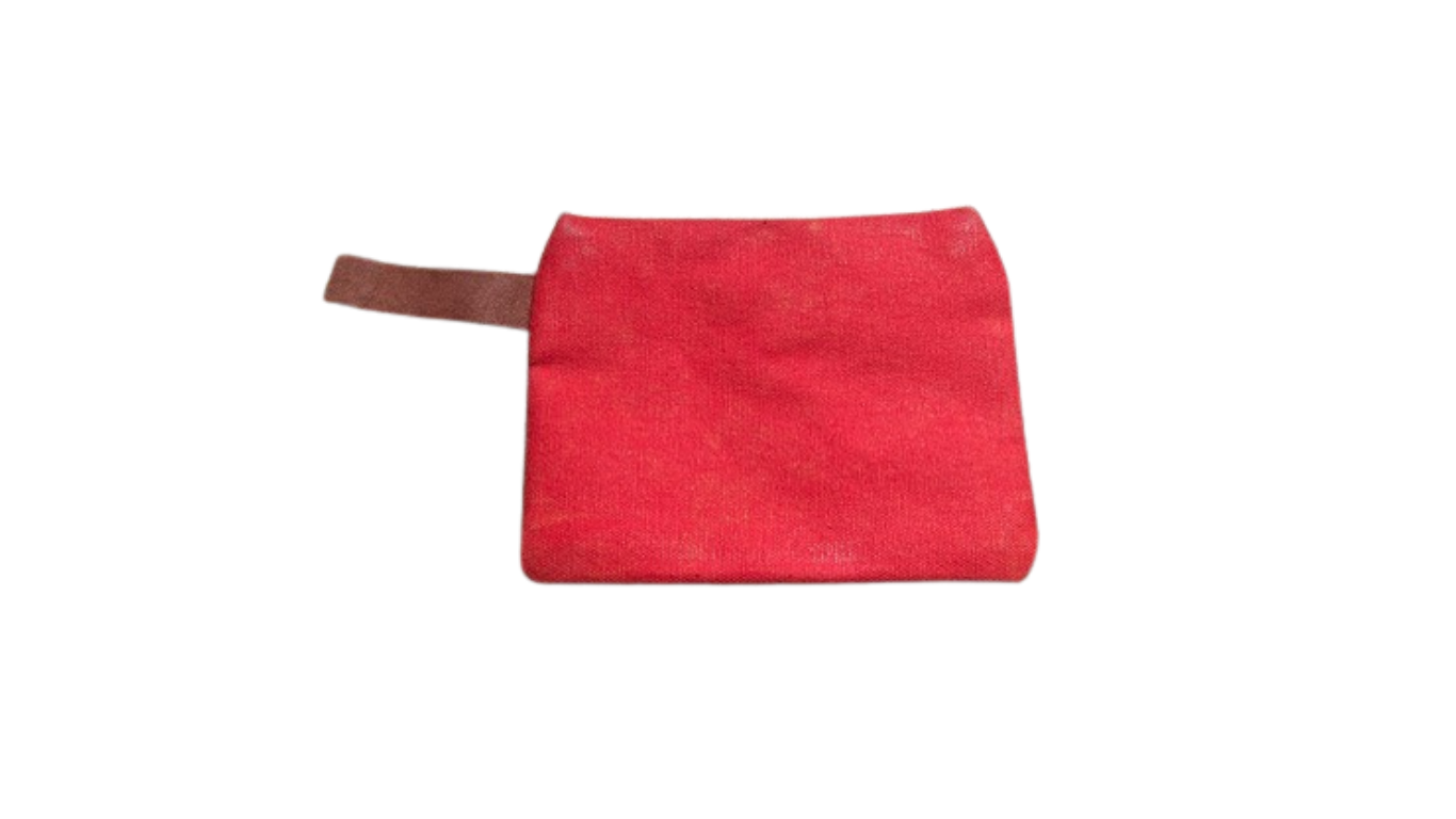 Medium Pink Bee Canvas Pouch