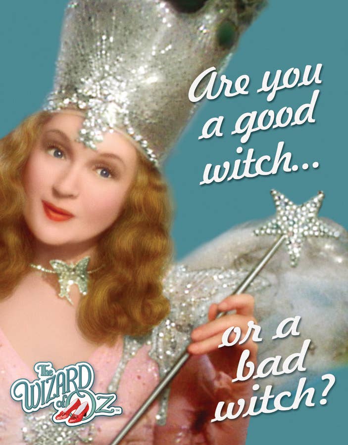 Wizard of Oz Good or Bad Witch Tin Sign