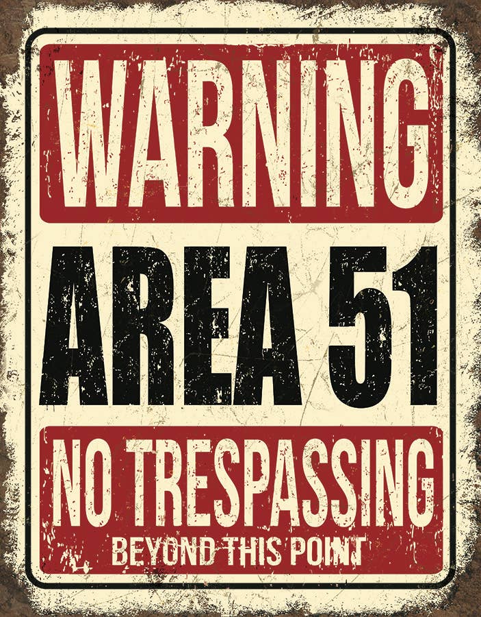Magnet: Area 51 Metal wrapped with printed media