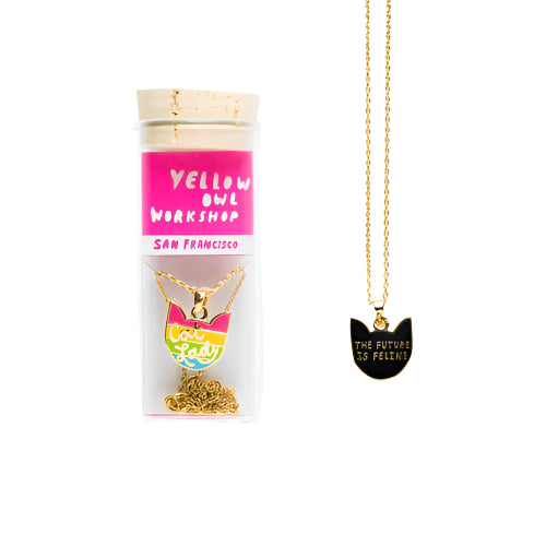 Cat Lady - Double Sided Pendant Necklace