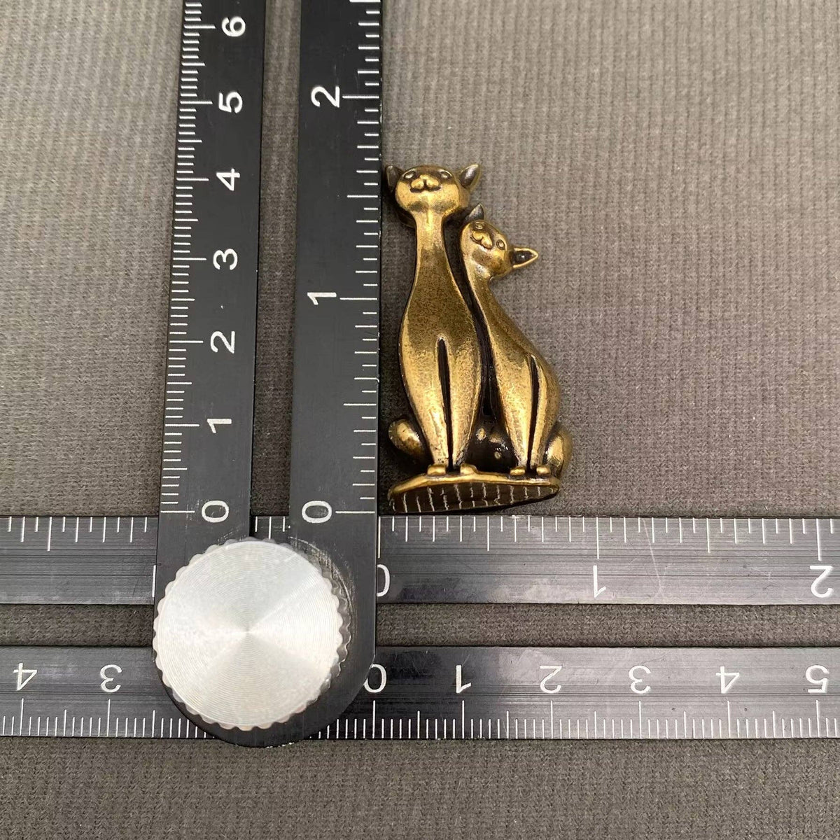 Brass Couple Cats Crafts Decoration Desktop Ornaments