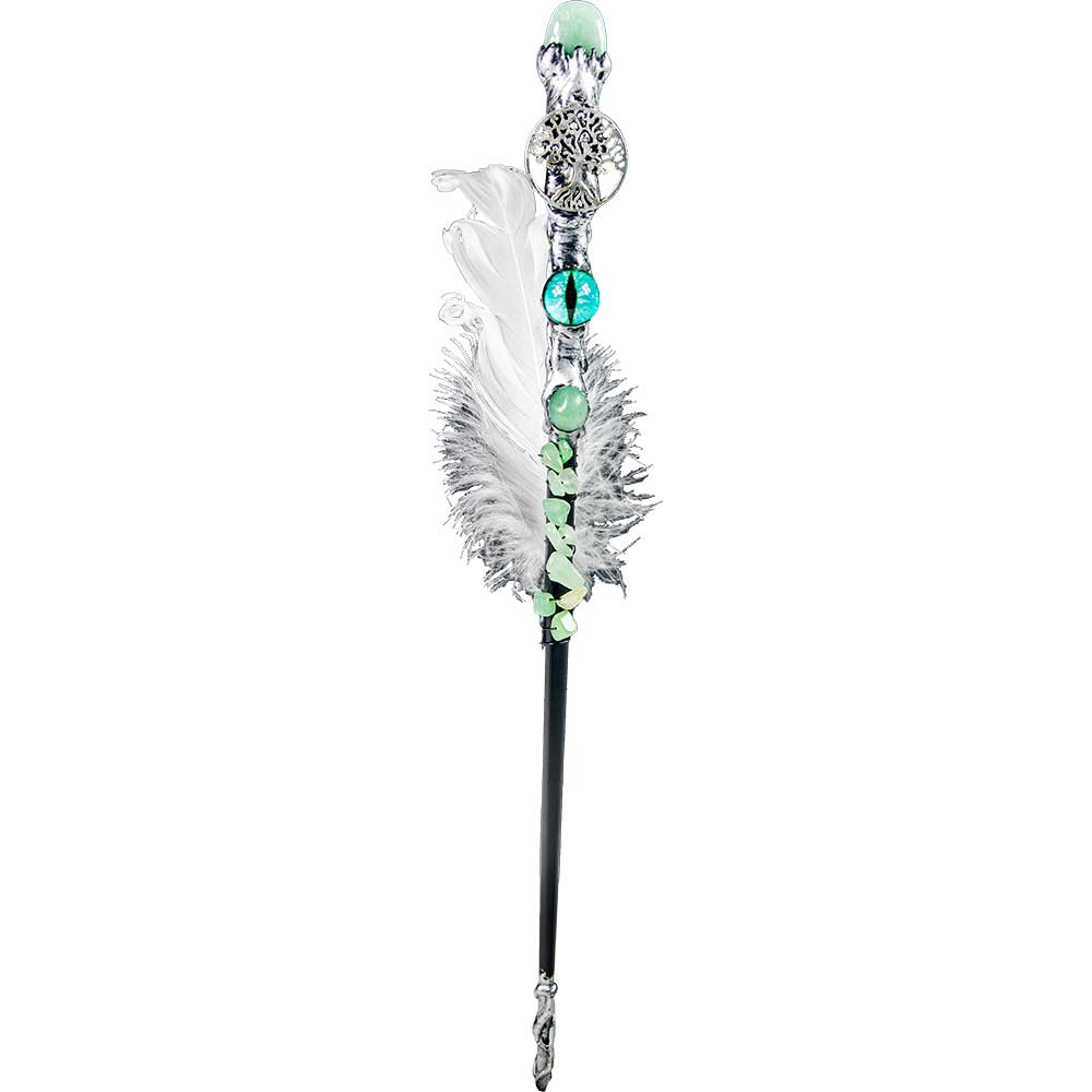 Blue Dragon Eye Magic Wand with Green Aventurine