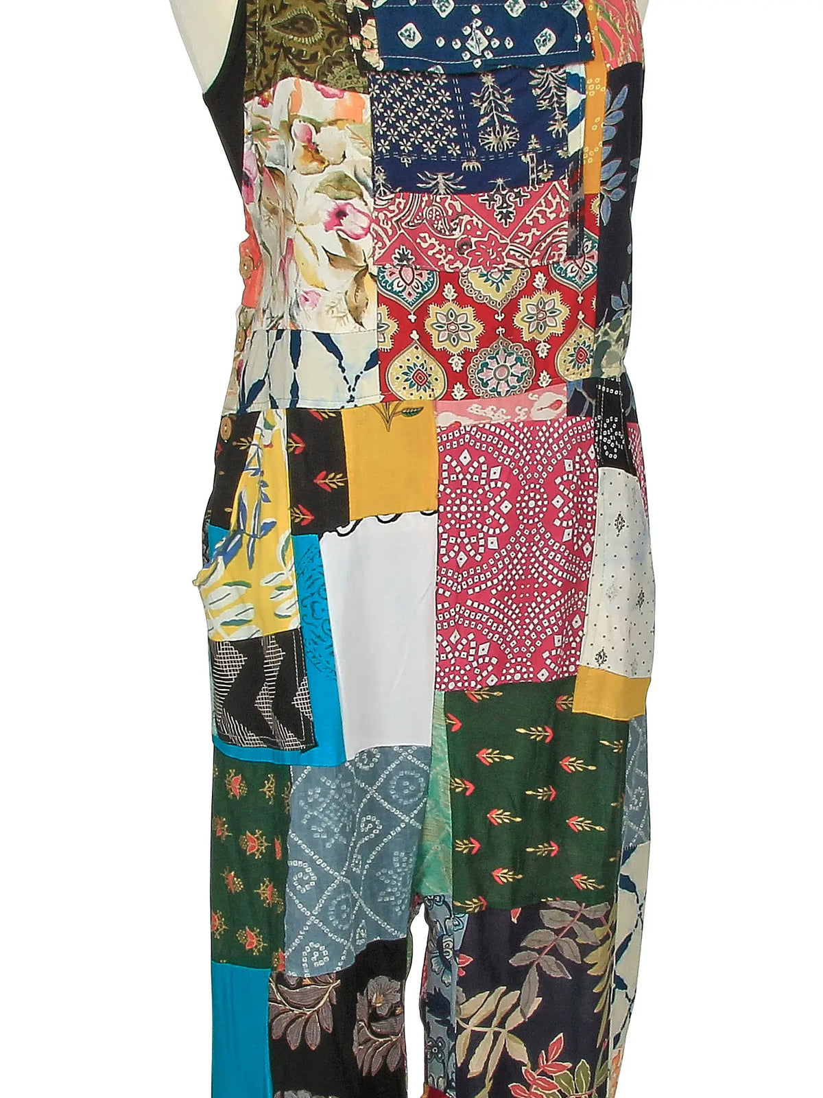 Cotton Patchwork Overalls