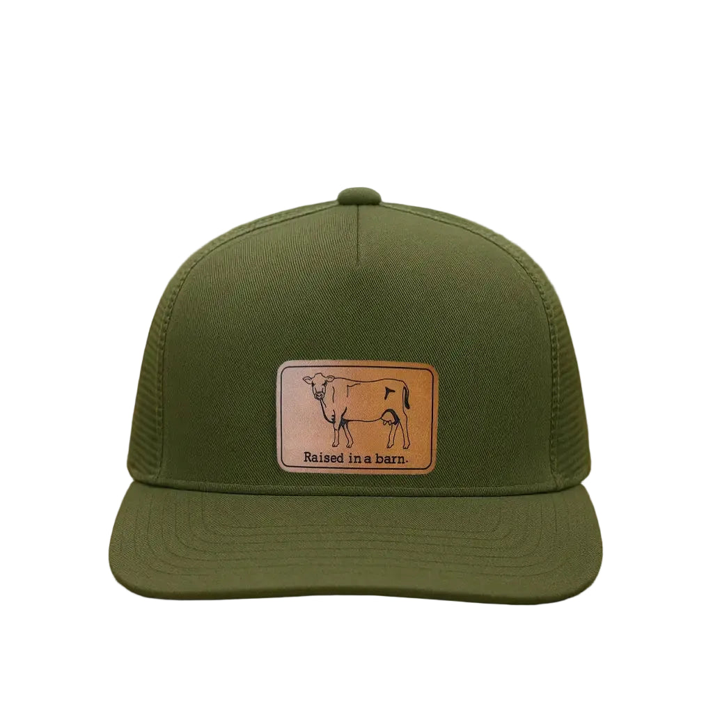 Raised in A Barn Cow Country Western Farm Kids Trucker Hat