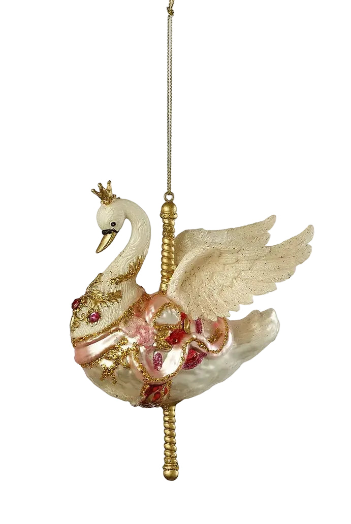 Carousel Glass Christmas Ornament