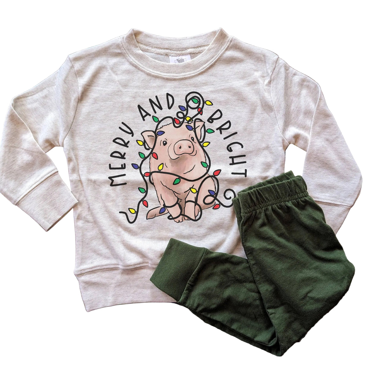 Merry & Bright Pig Christmas Pajamas