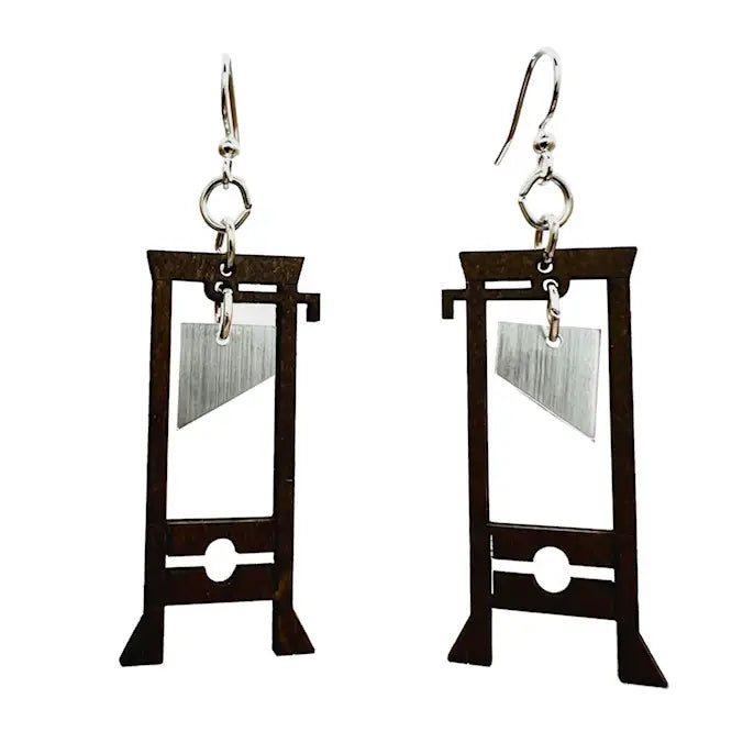 Guillotine Wooden Earrings